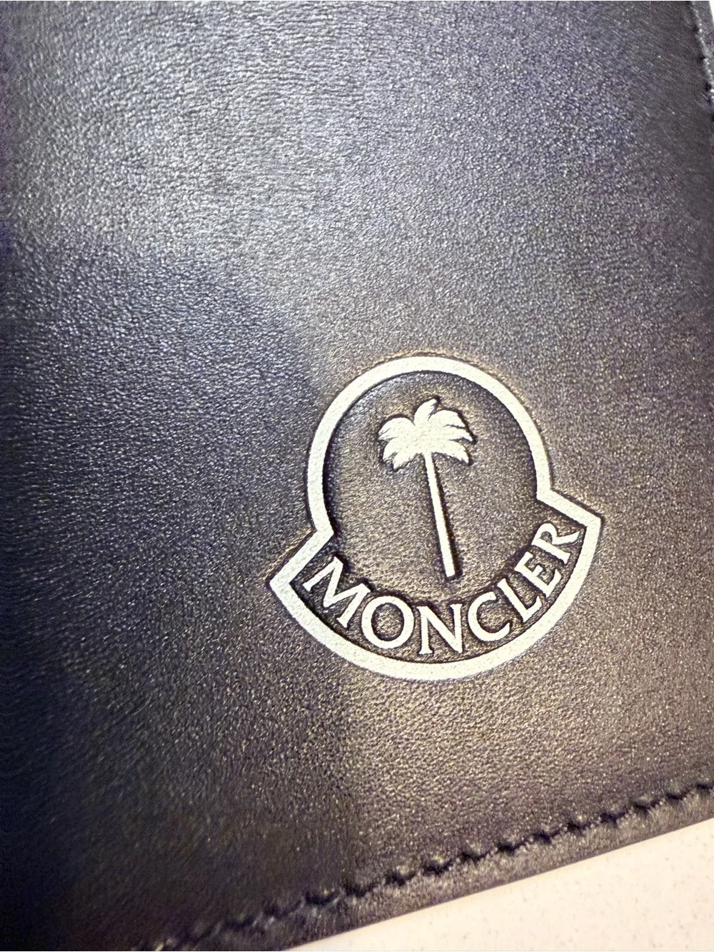 Moncler x Palm Angels Leather ID Badge Holder Lanyard NWT